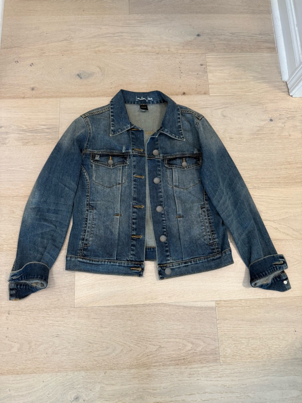 London Jean Women Blue Denim Jean Jacket Size Medium